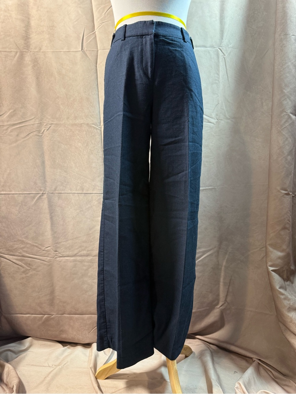 155-Versona Women's Wide-Leg Trousers in Navy